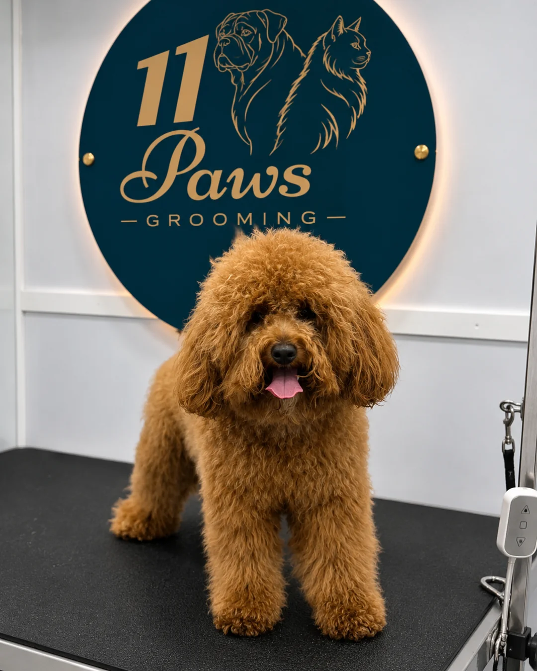 Dog before professional haircut