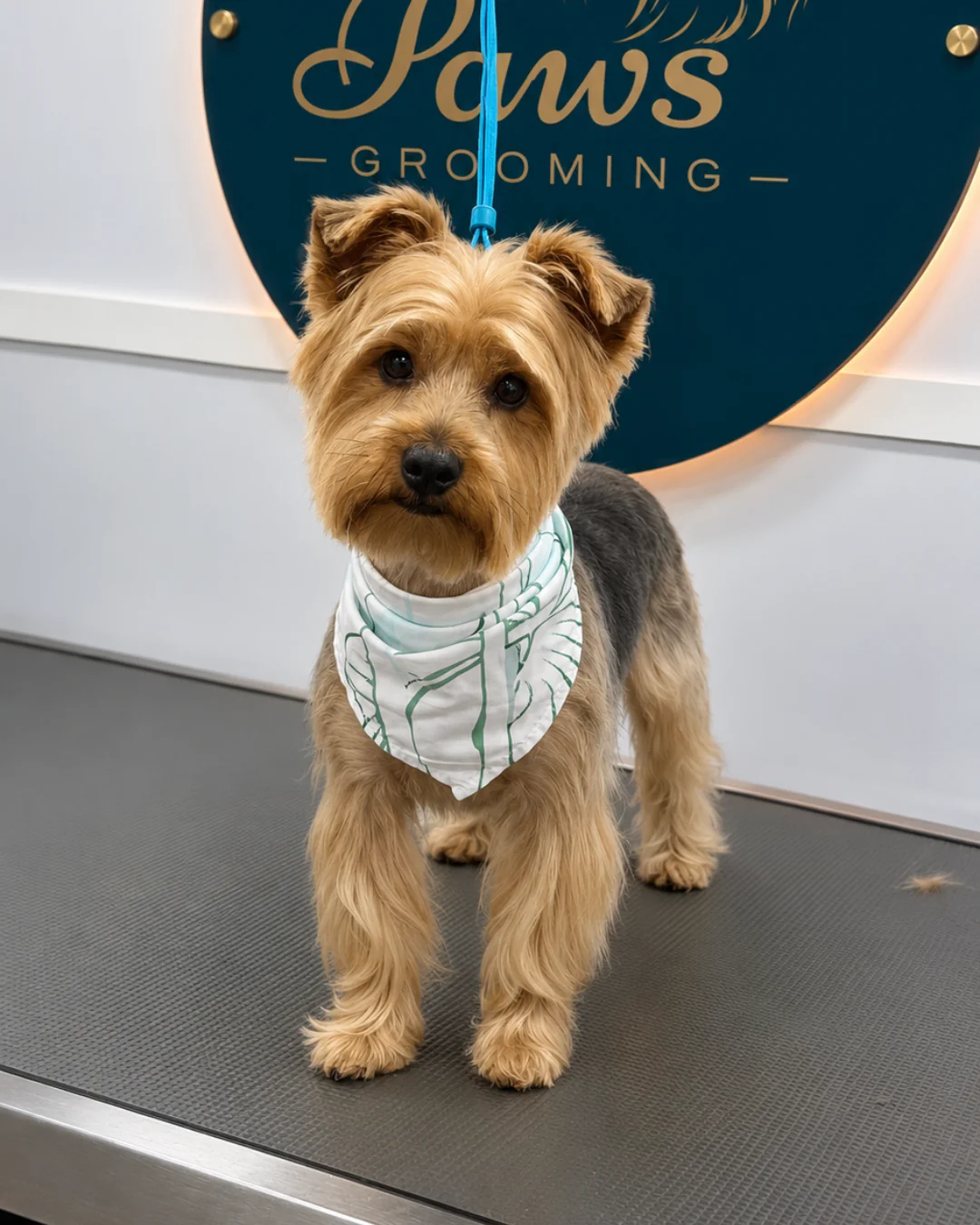 Pet after soft coat grooming treatment